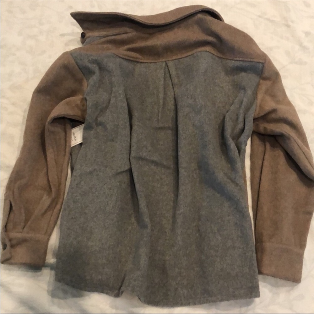 Colorblock Neutral Shacket NWT - Picture 7 of 11